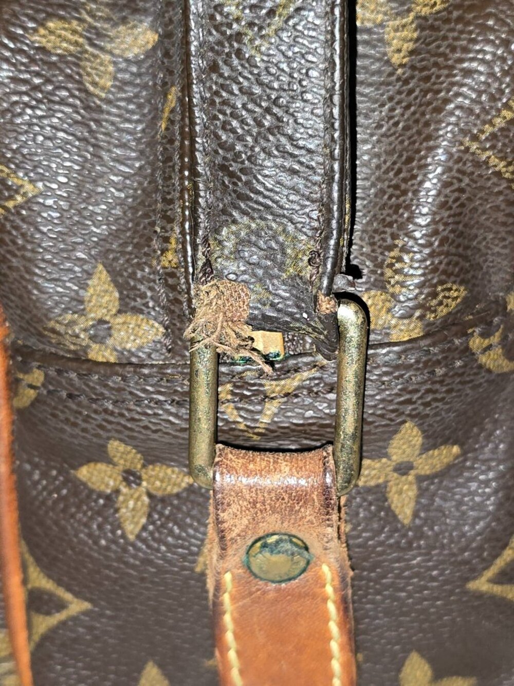 Vtg Louis Vuitton Nil Monogram Canvas Reporter Shoulder Bag Authentic AS IS - Picture 12 of 16